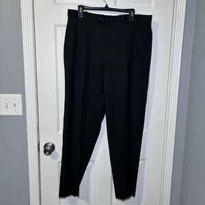 Cianni Cellini Dress Pants Men's 36x30 Black Microfiber Pleated Lined Formal